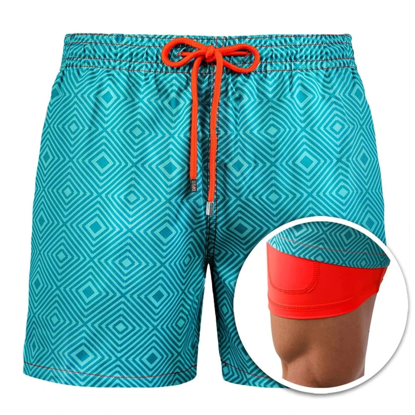 Pantalones Cortos Estampados para Hombres para Playa y Deporte