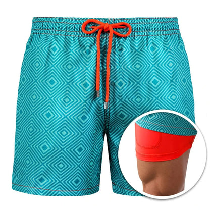 Pantalones Cortos Estampados para Hombres para Playa y Deporte