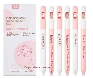 Set de 6 Bolígrafos de Gel Kawaii